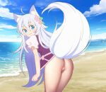 beach big_tail bottomless cheat_kusushi_no_slow_life dog_ears noera vaginal