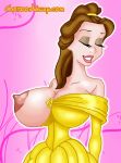 beauty_and_the_beast brown_hair cartoonvalley.com disney nipples princess_belle riff_(artist) tagme