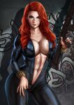 1girl 1girl 1girl avengers big_breasts black_widow breasts comic_book_character dandon_fuga female_focus female_only green_eyes gun high_res high_resolution hourglass_figure long_hair marvel marvel_comics mature mature_female natasha_romanoff patreon patreon_paid patreon_reward red_hair rifle s.h.i.e.l.d. solo_female solo_focus superheroine tagme toned_female