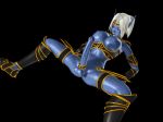    3d areola big_breasts bikini_armor blue_skin breasts cock_ring dickgirl elf erection futanari hair intersex nipples penis red_eyes revealing_armor silver_hair sircus testicle testicles transgender white_hair white_lips white_lipstick 