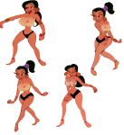 4_girls aladdin_(series) bimbettes breasts dancing dark_hair disney hair_ribbon multiple_girls nipples nude photoshop tagme thong