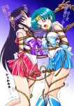 2_girls 2girls ami_mizuno arms_behind arms_behind_back bdsm bishoujo_senshi_sailor_moon blue_hair blue_skirt blush bondage boots bound closed_eyes clothed crotch_rope earrings elbow_gloves female forced forced_yuri gloves hair helpless hino_rei inner_senshi jewelry knee_boots leotard long_hair magical_girl mizuno_ami monster multiple_girls nipples open_mouth panties predicament_bondage purple_hair pussy_juice red_skirt rei_hino rope sailor_mars sailor_mercury sailor_moon sailor_senshi saliva school_uniform seifuku serafuku shibari shibari_over_clothes short_hair skirt spark_utamaro sweat tiara tied_up torture trembling yuri