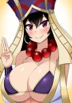  1girl anime cleavage cute deviantart fate/grand_order fate_(series) huge_breasts looking_at_viewer massive_breasts smile the_only_shoe waving_at_viewer xuanzang_(fate) 