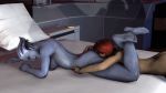 asari commander_shepard female_only femshep gif lej liara_t'soni loop mass_effect pussylicking source_filmmaker yuri