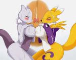  cum female hetero human male mewtwo paizuri renamon threesome 