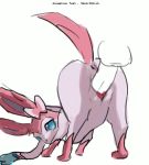 animated creatures_(company) doggy_position eeveelution fairy_type_pokemon furry game_freak gen_6_pokemon gif nintendo nude nymphia_(pokemon) penis pink_fur pokemon pokemon_(anime) pokemon_(creature) pokemon_(game) pokemon_(species) pokemon_xy porkyman pussy sketchstick sylveon tail top-down_bottom-up vaginal