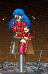 1girl arms_behind arms_behind_back bdsm blue_hair bondage bound bound_legs box_tie breast_bondage breasts drooling female_only fire_emblem fire_emblem:_monshou_no_nazo fire_emblem:_mystery_of_the_emblem frogtie gag gagged high_heels nose_hook pain plug_gag rape ring_gag saliva sheeda shibari shibari_over_clothes shoes solo solo_female tears thighhigh_boots thighhighs tkaiko torture warrior wooden_horse