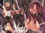 arachnid beastiality blush breasts bug glasses hairband huge_breasts insect kafra long_hair monster nipples open_mouth ragnarok_online rape red_hair spider torn_clothes web xration