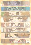 1girl akatsuki_(akatsukishiki) banner brown_eyes brown_hair chan_co column_lineup eyes glasses himukai_yuuji kito_(sorahate) mota nikki_(swapnote) one_eye_closed red-framed_glasses semi-rimless_glasses shigatake swapnote teriyaki translation_request under-rim_glasses watermark web_address wink