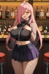  1girl ai_generated big_breasts long_hair nenefthivt pink_hair shirt skirt solo tagme vtuber 