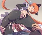 1girl akira02 alisa_southerncross anus ass breasts cat_ears censored cum cum_in_ass keroro_gunsou open_mouth orange_eyes orange_hair pantyhose penis sex sideboob twin_tails