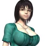 3d black_hair breasts brown_eyes dark_hair glasses huge_breasts mimi_minami minami umemaro umemaro_3d white_background