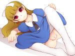 alice alice_(shin_megami_tensei) alice_in_wonderland digital_devil_saga dress female megami_tensei no_panties noise pussy red_eyes shin_megami_tensei solo tease yellow_hair