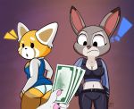  aggressive_retsuko ailurid disney judy_hopps money retsuko sanrio zootopia 