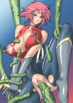  big_breasts breast_grab breasts cutie_honey cutie_honey_(character) grabbing highres honey_kisaragi horny huge_breasts nipples pink_hair pussy sex sword tentacle torn_clothes touei weapon 