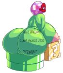  big_ass big_lips bimbo green_body grin huge_ass hyper_ass hyper_breasts juicy phat_ass piranha_plant plump red_lips slut smiling_at_viewer whore writing_on_ass 