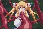  1girl animated animated_gif big_breasts breasts deepthroat fellatio female gif honjou_erena large_breasts mahou_shoujo_erena oral pumping rape sex tentacle tentacles wide_eyed 