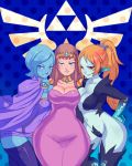 3girls breasts female fi maniacpaint midna multiple_girls princess_zelda skyward_sword the_legend_of_zelda twilight_princess