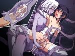 1boy 1girl anal androgynous black_hair black_sclera blush breasts caressing_testicles censored corset crossdressing cum cum_in_ass cum_while_penetrated fellatio femdom futa_with_male futanari game_cg gloves legs_held_open long_gloves male monster_girl mosaic_censoring nipple_play nippleplay nipples nude opera_gloves oral orgasm pegging penis penis_milking saliva senkou_no_lumina_zenpen:_sennyuu!_saint_alucard_jogakuen sex spread_legs tentacle tentaclejob tentacles_on_male testicles thighhighs trap white_hair x-ray yellow_eyes