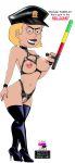 big_breasts blonde_hair boots cop cosplay domination dominatrix gina_jabowski nightstick nipple_piercing paradise_pd pinup policewoman rompguy rompguy♥ rompguylove small_waist spiked_bracelet voluptuous zipper