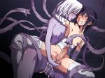 1boy anal androgynous black_hair black_sclera blush breasts censored corset cum cum_in_ass femdom futa_with_male futanari game_cg gloves legs_held_open long_gloves monster_girl mosaic_censoring nippleplay nipples nude opera_gloves orgasm pegging saliva senkou_no_lumina_zenpen:_sennyuu!_saint_alucard_jogakuen sex tears tentacle tentaclejob tentacles_on_male thighhighs trap white_hair yellow_eyes