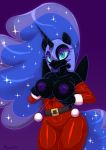  1girl absurd_res anthro anthrofied armor blue_hair breasts cameltoe clothing cosmic_hair cosmic_tail cosplay equid ethereal_hair exposed_breasts eyelashes flashing flashing_breasts friendship_is_magic furry hair hasbro headgear helmet high_res horn mammal moonseeker my_little_pony nightmare_moon_(mlp) nipples purple_nipples santa_costume sketchy_skylar winged_unicorn wings 