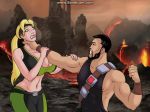  1boy 1girl bandicam game huge_breasts kano meet_and_fuck mortal_cum_butt mortal_kombat parody sex sonya_blade uncensored video_game violence 