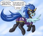 ass butt english_text equine female friendship_is_magic horse my_little_pony nightshade_(mlp) pegasus pony shadowbolts_(mlp) text tight_clothing timber_(artist) wings