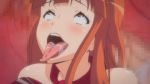 1girl ahegao animated animated_gif censored fucked_silly gif miho_(sei_yariman_gakuen_enkou_nikki) mind_break necktie nipples open_mouth orange_eyes orange_hair red_hair sei_yariman_gakuen_enkou_nikki sex tongue vaginal x-ray