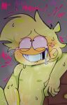 1boy biting_own_lip blush breath breath_cloud broz_boyz broz_boyz_go crying crying_with_eyes_open cum freckles gray_background heart-shaped_pupils heart_symbol moan moaning moaning_in_pleasure naked_male nude oc ocs original_character original_characters semen sweat sweating toony trembling trembling_for_pleasure zlayway_(miles)