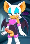 1futa 1girls accurate_art_style ai_generated anthro balls bat erection furry futanari looking_at_viewer penis penis_out rouge_the_bat seductive sega sega sonic_the_hedgehog_(series) testicle text