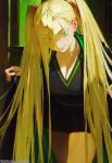 ai_generated bare_thighs blonde_hair draco_malfoy draco_malfoy_(redteneri) gigantic_breasts green_eyes harry_potter hogwarts_school_uniform huge_breasts huge_thighs light-skinned_female light_skin long_hair looking_at_viewer massive_breasts smile solo_female squatting sweat sweatdrop thick_body thick_female thick_thighs thighs twin_tails voluptuous voluptuous_female waifucrematorium