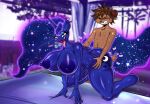  1girl 2023 ahe_gao all_fours anthro anthrofied areola ass ass_jiggle bed big_areola big_ass big_ass big_breasts blue_body blue_fur blush bodily_fluids bouncing_ass bouncing_breasts bouncing_butt breast_jiggle breasts brown_body brown_fur brown_hair bubble_ass bubble_butt butt_jiggle canid canine canis closed_eyes cosmic_hair cosmic_tail curvaceous curvy_figure cutie_mark detailed_background digital_drawing_(artwork) digital_media_(artwork) doggy_position domestic_dog drawsfigures duo equid equine ethereal_hair eyelashes fingers fluffy_(artist) fluffy_tail friendship_is_magic from_behind_position fur furniture hair hasbro high_res hooves horn hourglass_figure huge_areola huge_ass huge_ass huge_breasts jiggling long_hair long_tail looking_pleasured luigi_(drawsfigures) male male/female mammal motion_lines my_little_pony nipples nude on_bed open_mouth penetration princess_luna_(mlp) pussy sex sharp_teeth short_hair short_tail small_waist sweat tail teal_eyes teeth thick_thighs tongue tongue_out unicorn vaginal_penetration voluptuous wide_hips 