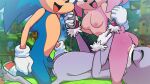  amy_rose anthro blaze_the_cat breasts dominant_female dominant_male facesitting female_on_bottom female_on_top furry nude outside p0stalk sega sex sonic_the_hedgehog sonic_the_hedgehog_(series) submissive_female 