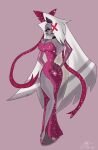  1girl 1girls a24 amazon_prime amblin_entertainment bento_box_entertainment big_breasts breasts buena_vista_pictures_distribution cartoon cleavage cosplay disney dress fallen_angel grey_hair grin hazbin_hotel hazbin_hotel_(season_2) hellaverse jessica_rabbit_(cosplay) kriocommissionx legs long_hair low-cut low-cut_dress low_cut_dress smile smiling_at_viewer sparkles sparkly sparkly_dress sparkly_outfit spindlehorse_toons standing standing_up touchstone twitter vaggi vaggi_(hazbin_hotel) vaggie vaggie_(hazbin_hotel) very_long_hair vivienne_medrano vivziepop 
