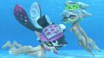 2girls 3d 3d_(artwork) blender callie_(splatoon) female inkling inkling_girl kuby64 marie_(splatoon) nintendo nsfw nude splatoon squid_sisters underwater