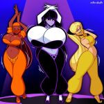  1girl 2026 2d 2d_(artwork) 2d_artwork 3_girls artist_name ass atomickingboo baggy_clothing baggy_pants barely_contained belly_dancer belly_dancer_outfit belly_dancing big_ass big_breasts black-haired_female black_eyeshadow black_hair black_hair_female blonde blonde-haired_female blonde_female blonde_hair blonde_hair_female bra breasts breasts_bigger_than_head brown-haired_female brown_hair brown_hair_female brunette brunette brunette-haired_female brunette_female chocolate_and_vanilla clothed clothed_female clothing dancer dancer_outfit dancing dancing dark-skinned_female dark_skin digital_media_(artwork) eyeshadow female_only fully_clothed fully_clothed_female goth goth_girl hairband harem_outfit harem_pants huge_breasts light-skinned_female light_skin lindel_dollice_quilten mouth_veil oc ocs original original_character original_characters overflow overflowing_breasts pale-skinned_female pale_skin performance sandals sarah_mcneil shaylynn_summer the_besties_(atomickingboo) thick_thighs thighs trio veil white-skinned_female white_skin 