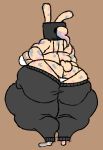 1girls artist_request ass big_breasts blush blush_lines breasts bunny_ears bunny_girl bunny_tail clapping_cheeks fat_ass furry huge_ass huge_breasts pants pash_(ir1scritter) penis ponytail screen_face sideboob simple_background spots thick_thighs thighs tv_head tv_screen tvhead twitter_user_oc underwear
