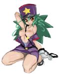 green_hair handcuffs long_hair officer_jenny pokemon slugbox topless