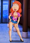  breasts erect_nipples family_guy lois_griffin miniskirt ready_to_fuck shaved_pussy thighs whore 