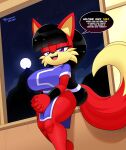 1girl 2025 absurd_res anthro archie_comics big_breasts big_breasts big_tail black_hair byghosteduard canid canine dialogue dress english_text female_focus fox high_res interlocked_fingers li_moon long_hair looking_at_viewer mammal night open_mouth purple_eyes red_fur seductive seductive_look sega sharp_teeth sonic_the_hedgehog_(archie) sonic_the_hedgehog_(series) speech_bubble tail text thick_thighs