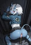 1girl after_sex ai_generated cum partially_clothed pussy soukaku_(zenless_zone_zero)