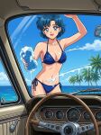  1girl adult_swim alluring ami_mizuno bishoujo_senshi_sailor_moon bishoujo_senshi_sailor_moon_r bishoujo_senshi_sailor_moon_r_the_movie bishoujo_senshi_sailor_moon_s bishoujo_senshi_sailor_moon_s_the_movie bishoujo_senshi_sailor_moon_supers bishoujo_senshi_sailor_moon_supers_the_movie blue_eyes blue_hair cleavage dario medium_breasts pin_up toonami viz_media washing_car 