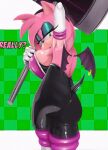 1girl 1girl 1girl a_name_for_me alternate_breast_size alternate_costume amy_rose amy_the_bat anthro ass big_ass big_ass big_breasts breasts clothing edit edited edited_by_uploader elbow_gloves eulipotyphlan furgonomics furry furry-specific_piercing gloves hedgehog hereapathy high_res hybrid_creation latex latex_suit mammal piercing rouge_the_bat_(cosplay) rubber rubber_suit sega sega sonic_the_hedgehog_(series) wing_piercing