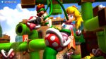 animated mario_kart onmodel3d piranha_plant princess_daisy princess_peach sound super_mario_bros. tagme webm