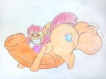 1futa 1girl 1girls ahoge balls big_ass big_balls big_penis big_testicles boss_(thelittlenerdys) brown_hair buck_teeth cutie_mark denist_lewd fat_ass futanari glasses horse horse_ears horse_penis horse_tail horsecock huge_ass huge_balls huge_cock huge_penis huge_testicles masturbation my_little_pony nerd nerdy nerdy_female orange_body orange_glasses pleasure_face pony scarf simple_background testicle thighs traced traced_art tracing traditional_media traditional_media_(artwork) twitter_user_oc twitter_user_sona