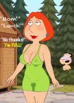  dripping_pussy family_guy forest_sex glenn_quagmire hard_nipples lois_griffin panty_on_head semen sweaty_breasts 