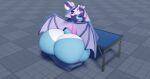 1girl 3d 3d_(artwork) 3d_model ass bat_(poisonbooty) big_ass clothing fangs hair_over_eyes huge_ass ir1scritter panties plump purple_hair roblox robloxian tail twin_tails two_tone_hair underwear wings