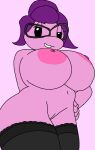 1girls 2d 2d_(artwork) 2d_artwork alternate_version_available anthro areola bedroom_eyes big_breasts black-framed_eyewear black_eyes breasts cassettedream clothing completely_nude digital_media_(artwork) dr_seuss dream-cassette eyewear female female_only furry furry_female glasses grin hair_bun half-closed_eyes hand_on_hip hoshime huge_breasts humanoid looking_at_viewer looking_down narrowed_eyes nipples nude nude_female purple_hair pussy sherri_(the_cat_in_the_hat) shirt short_hair simple_background single_hair_bun smile solo stockings swept_bangs teeth the_cat_in_the_hat the_cat_in_the_hat_(2026) thick_thighs thighhighs uneven_eyes voluptuous voluptuous_female warner_bros warner_bros._animation warner_brothers who_(species) wide_hips