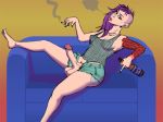 alcohol callypigia_(artist) cigarette futanari smoke tattoo